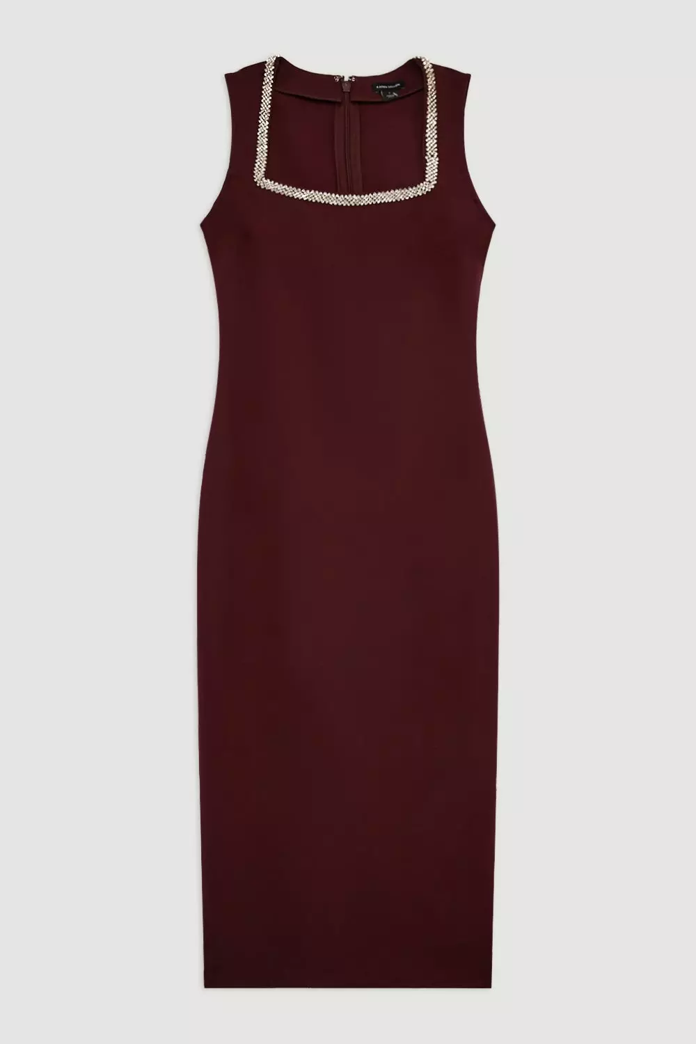 Green Diamante Trim Ponte Midi Dress alternative image