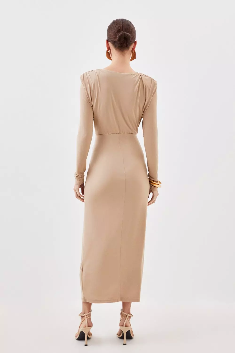 Petite Jersey Crepe Midaxi Cowl Neck Dress | Karen Millen