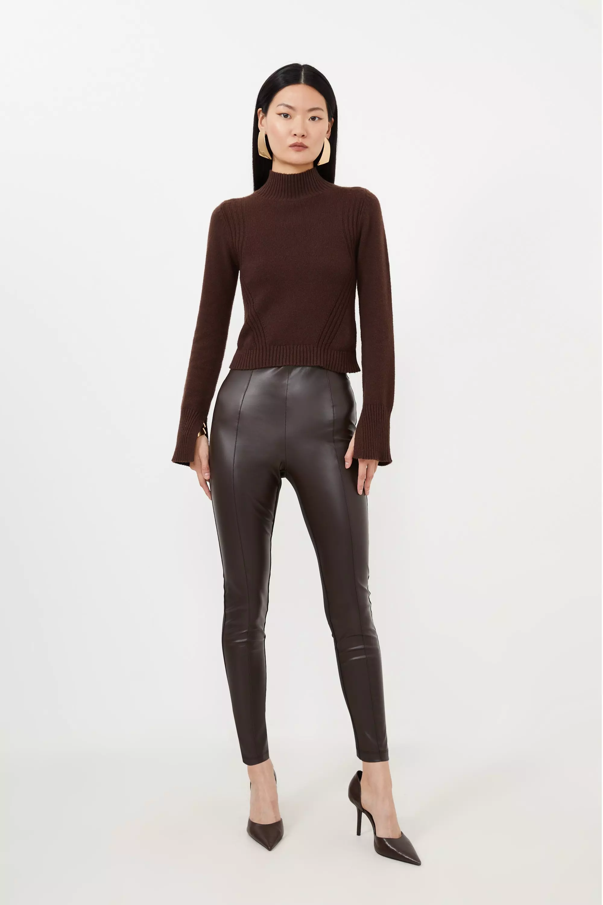 Karen millen leather leggings hotsell