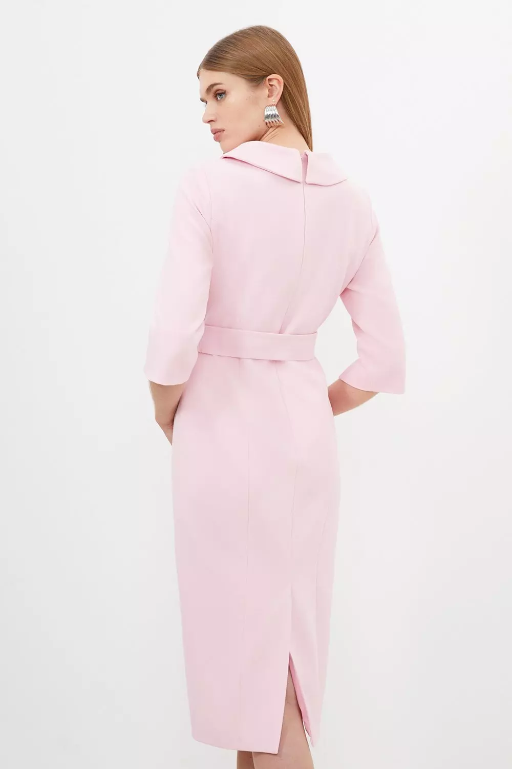 英国【Karen Millen】 ロールネック ペンシル ミディ ドレス Karen Millen Dress UK-8-10 EU-36-38 US-4-6 Short Black