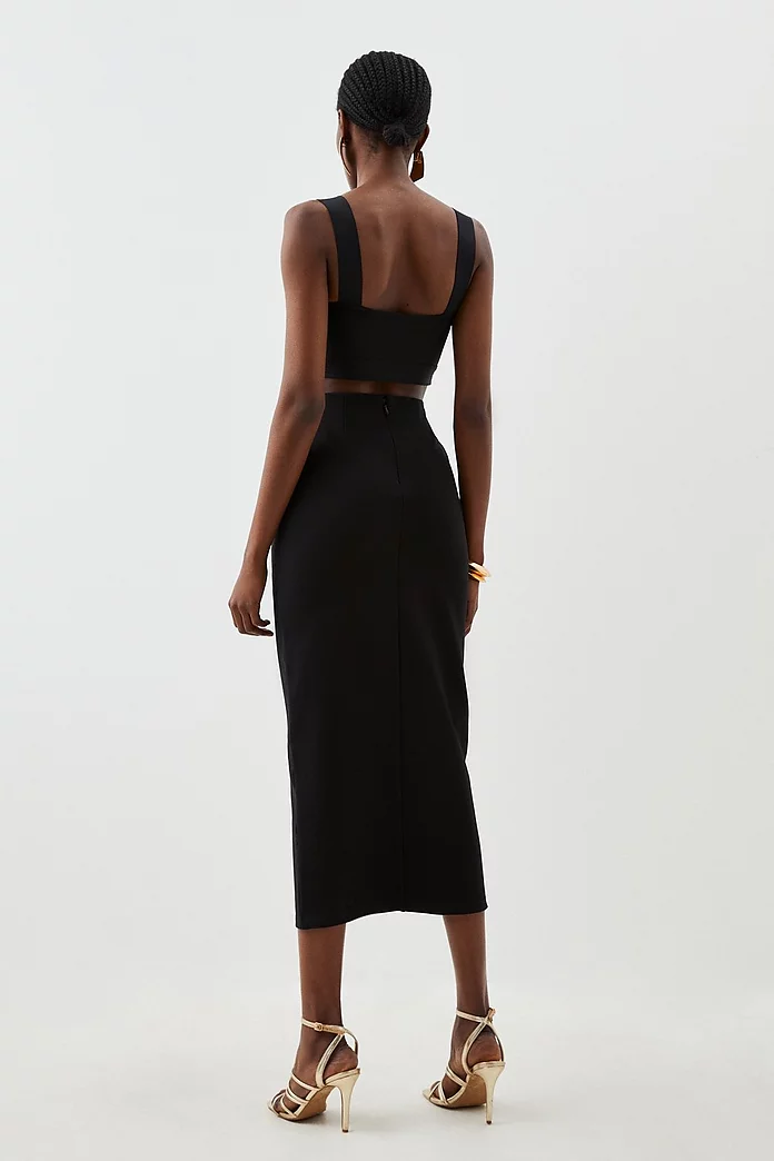Ponte Zip Detail Midaxi Skirt | Karen Millen Ponte Zip Detail Midaxi Skirt | Karen Millen