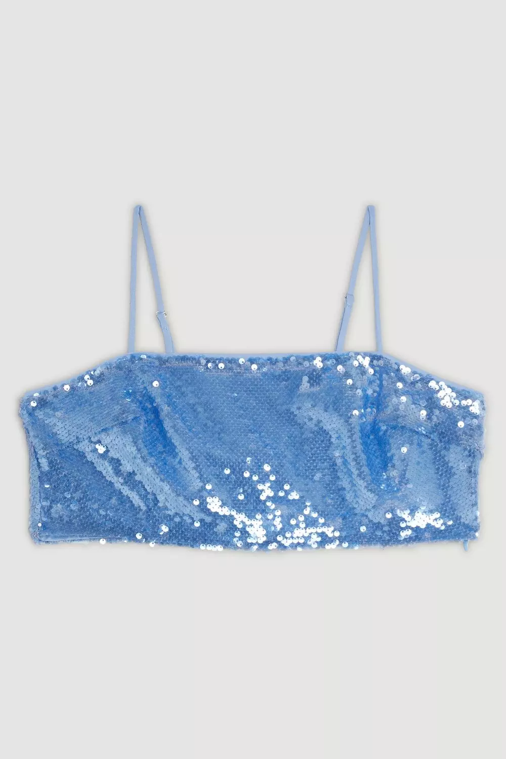 ◆KAREN MILLEN◆ クリスタルアップリケ ジャンプスーツ / blue Blue Sequin Woven Strappy Top | Karen Millen