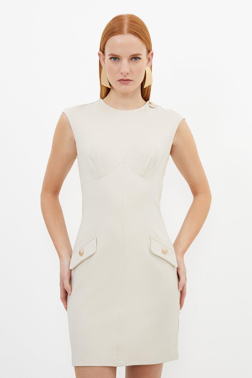 Jersey Ponte Structured Mini Dress - Discount £27