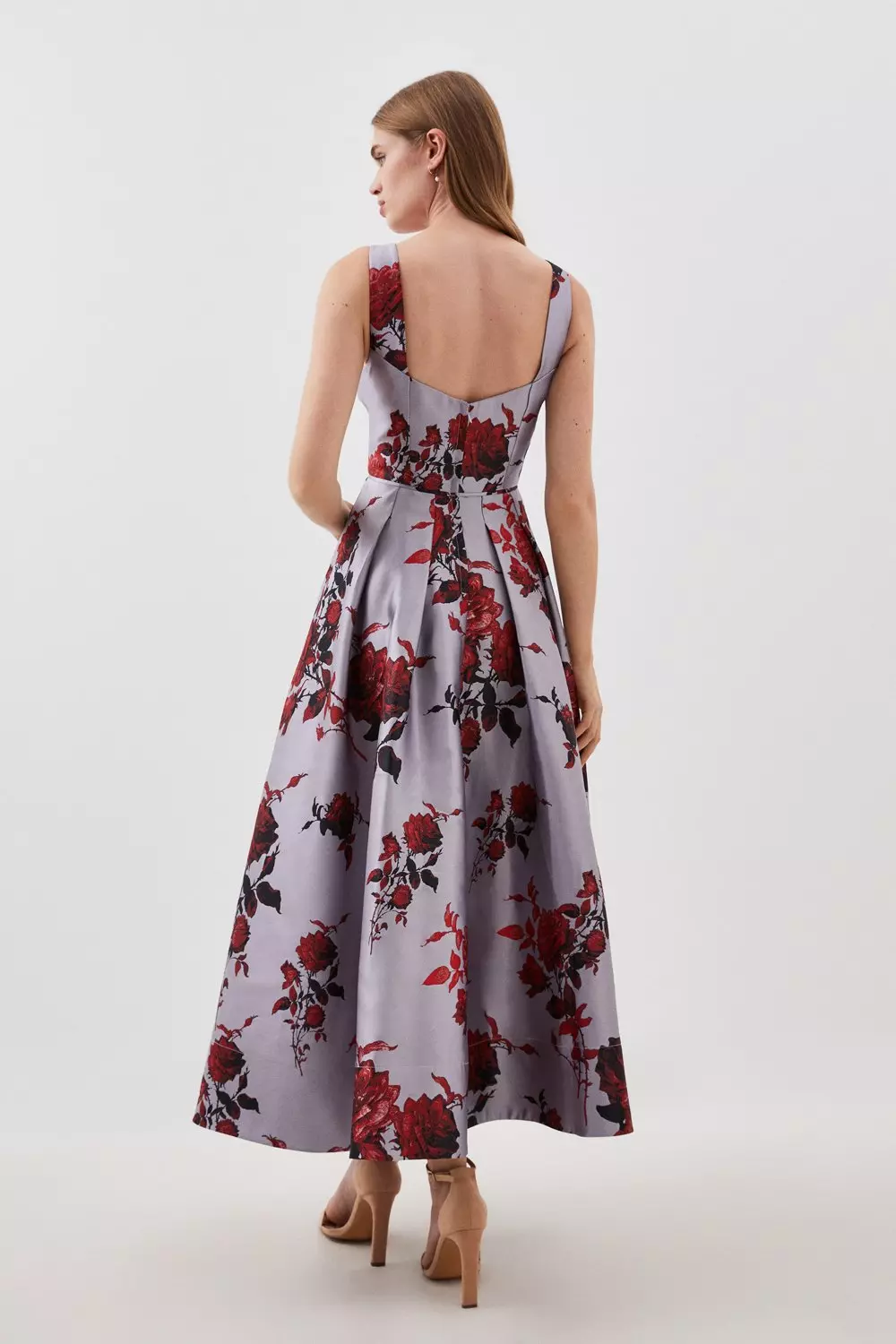 【KAREN MILLEN】Lydia Millen シルクコットン ストラップドレス KAREN MILLEN Karen Millen x Lydia Millen - Spring Floral
