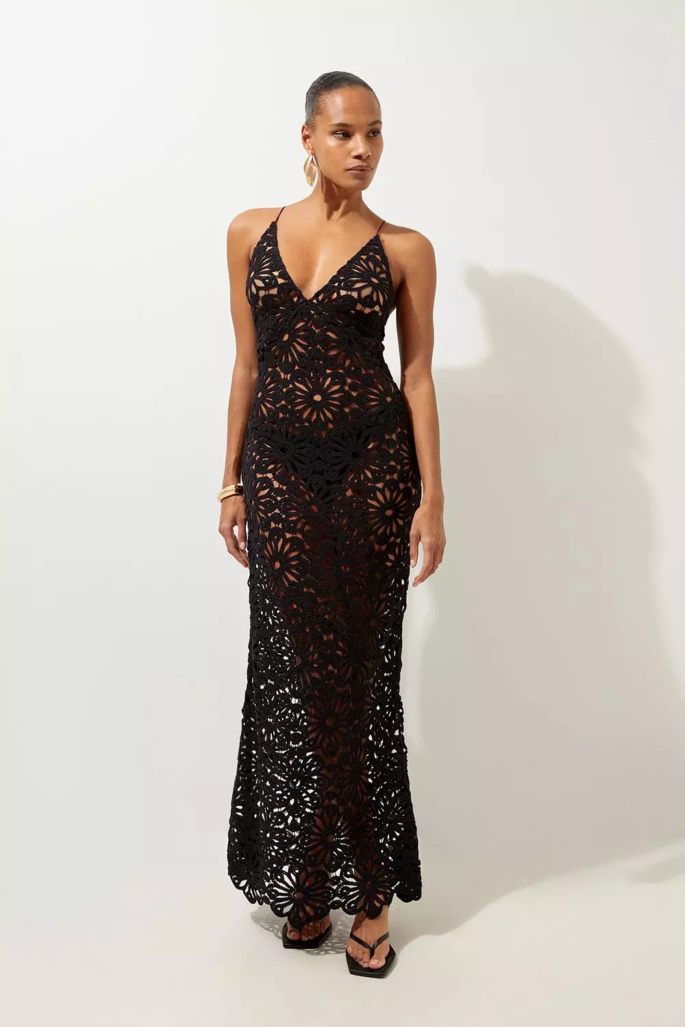 【Karen Millen】ビーチクロシェマキシドレス bkk15378_black_xl?$