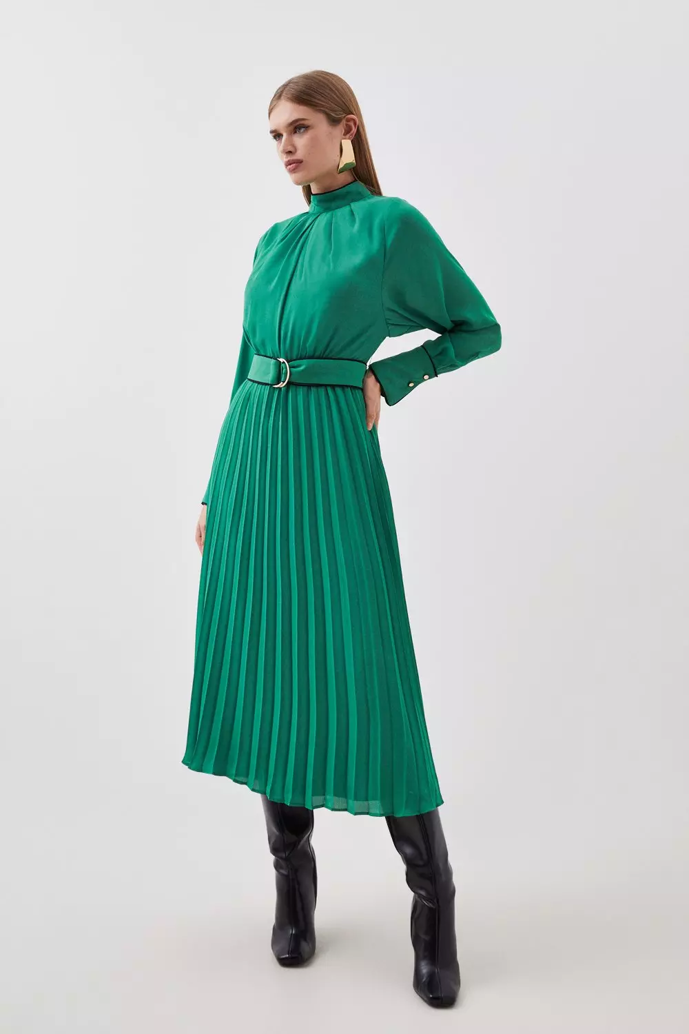 安心追跡付【KAREN MILLEN】マンテコウール ミダクシコート Premium Italian Manteco Wool Double Breasted Tailored Midi