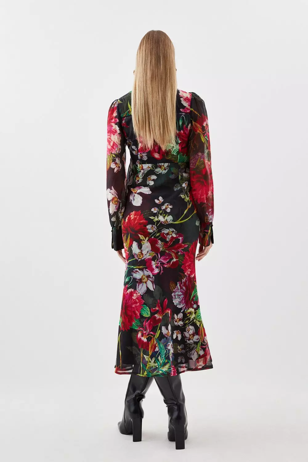 【Karen Millen】ガーデン フローラル オープンバック マキシ bkk15419_floral_xl?$