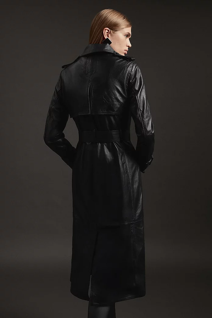 Leather Trench Belted Mac Midi Coat | Karen Millen Leather Trench Belted Mac Midi Coat | Karen Millen