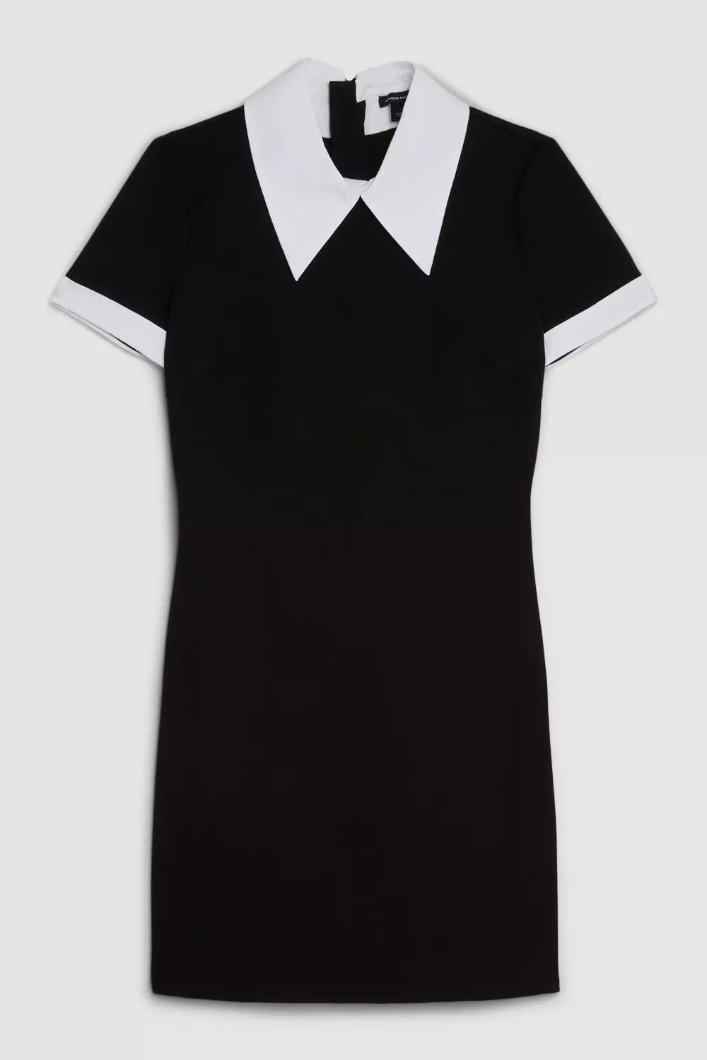Jersey Cotton Poplin Collar Mini Dress | Karen Millen