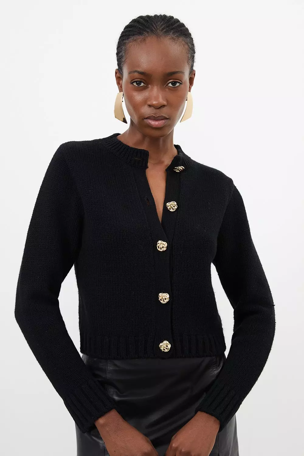 Black and gold cardigan best sale