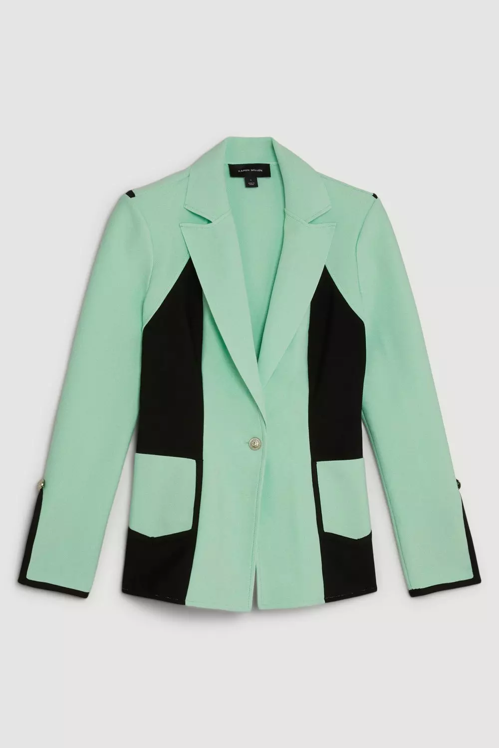Multi Figure Form Bandage Colour Block Knit Jacket alternative image