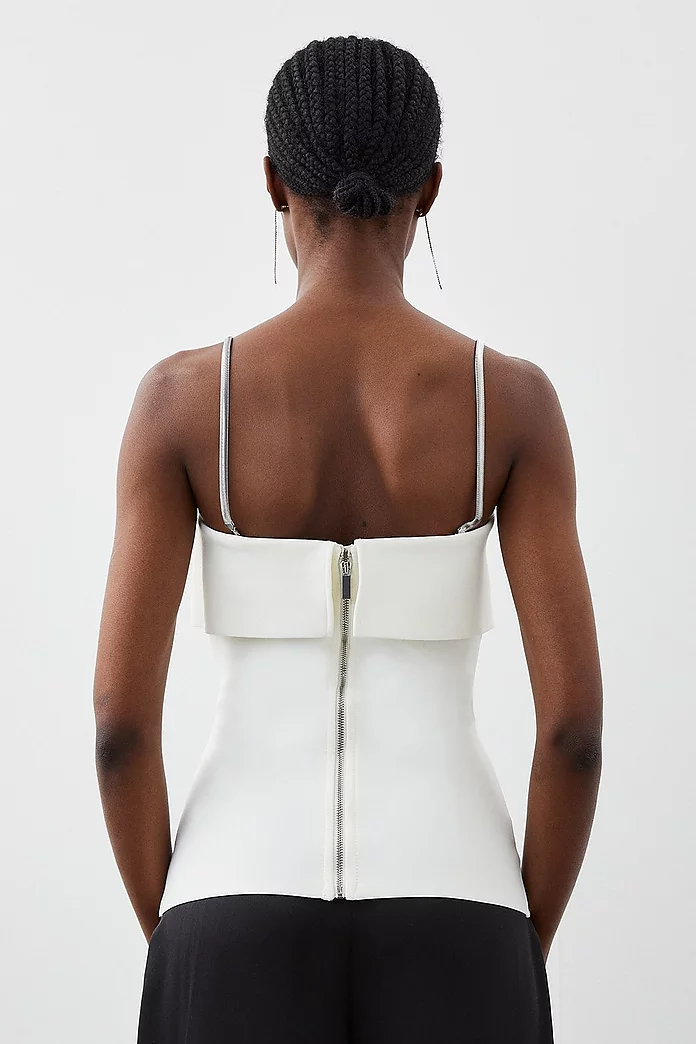 Figure Form Bandage Chain Strap Knit Top | Karen Millen Figure Form Bandage Chain Strap Knit Top | Karen Millen