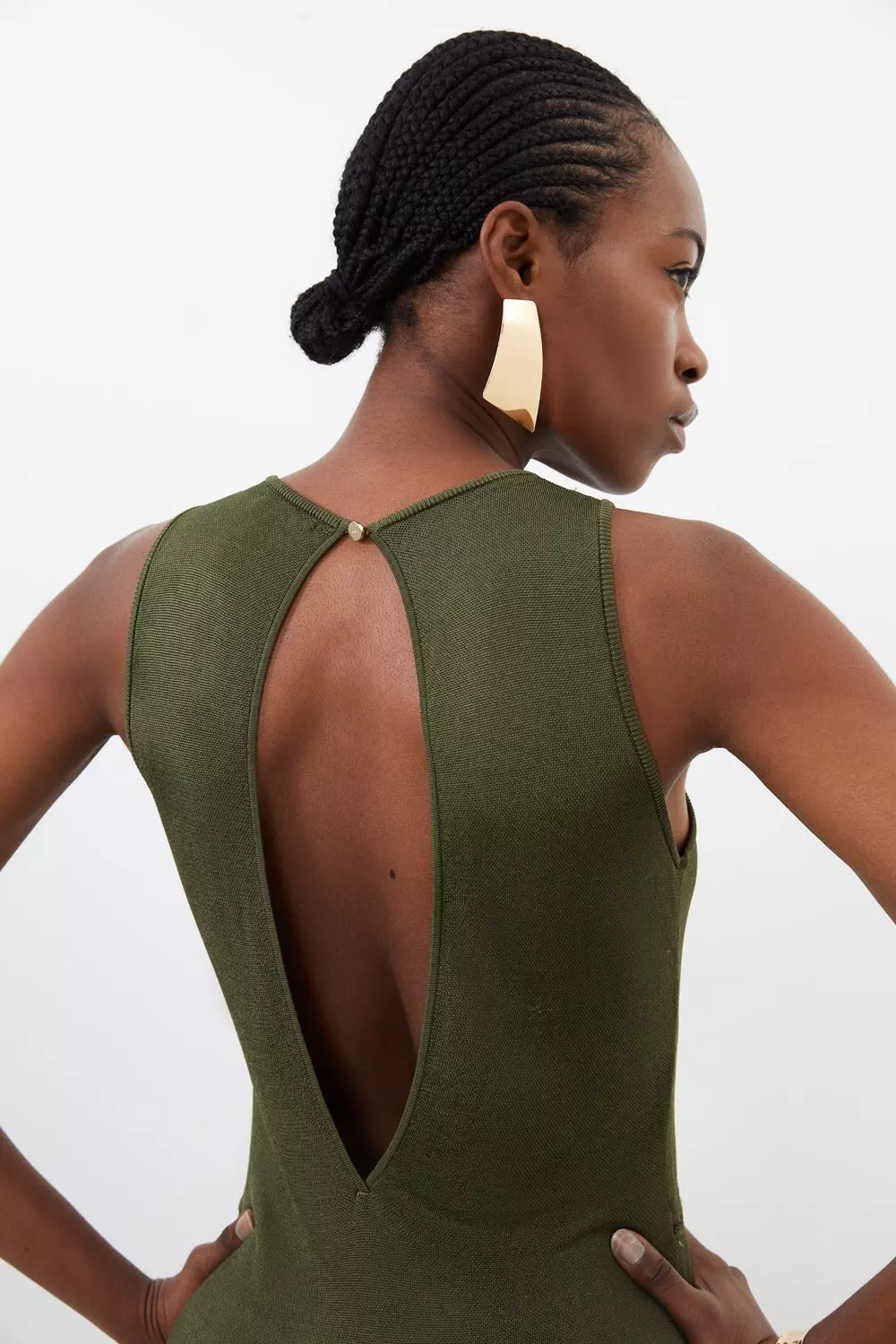 Slinky Viscose  Knit Seam Detail Maxi Dress alternative image