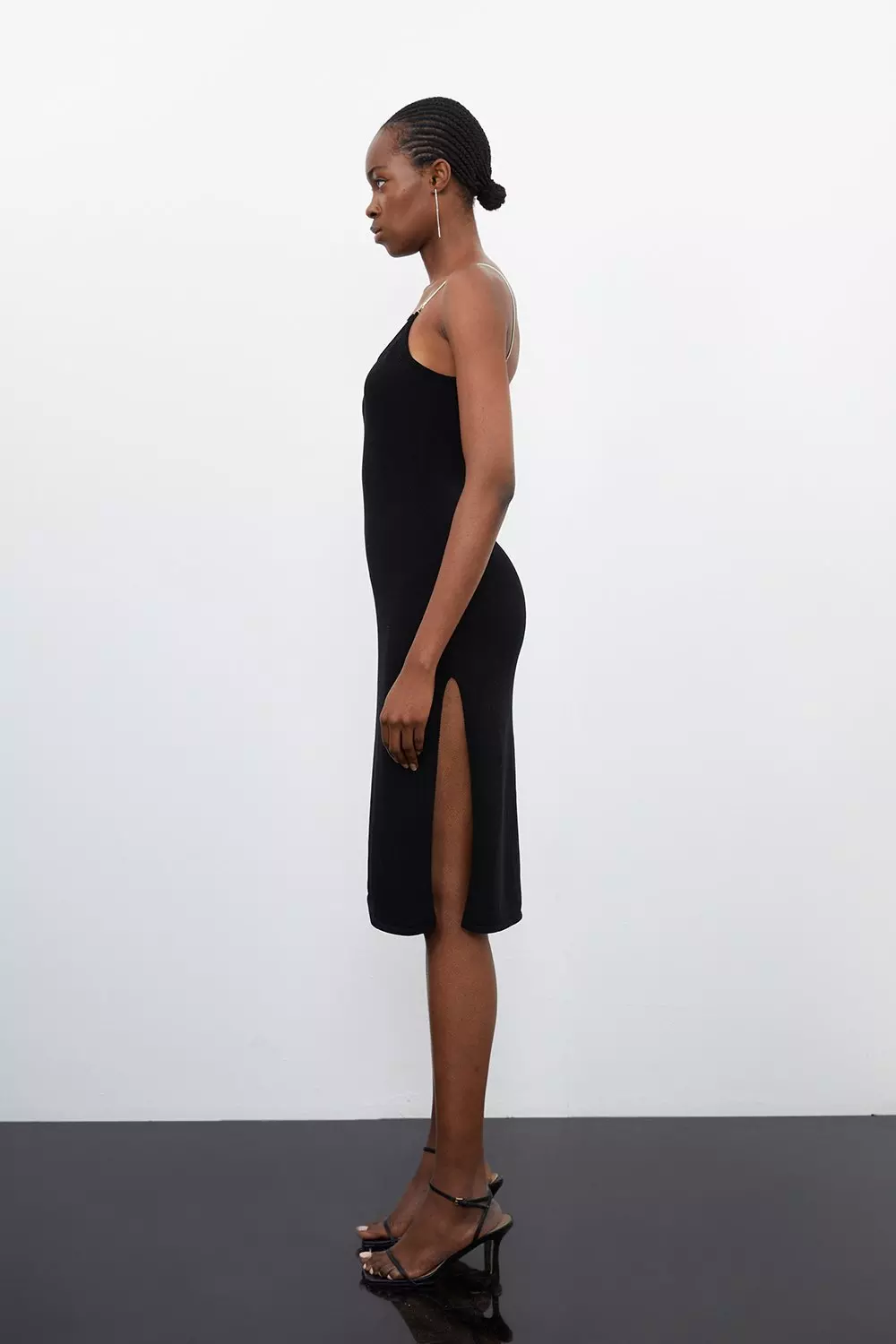 KAREN MILLEN トール トロピカル ホルターネック ミディドレス Corded Knit Chain Detail Knit Maxi Dress | Karen Millen