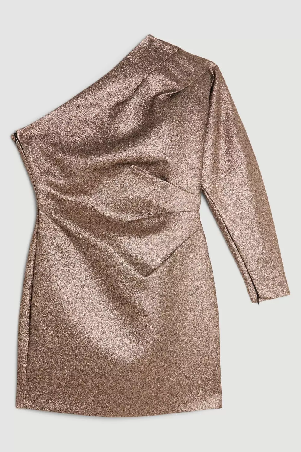 Tailored Sparkle One Shoulder Mini Dress | Karen Millen