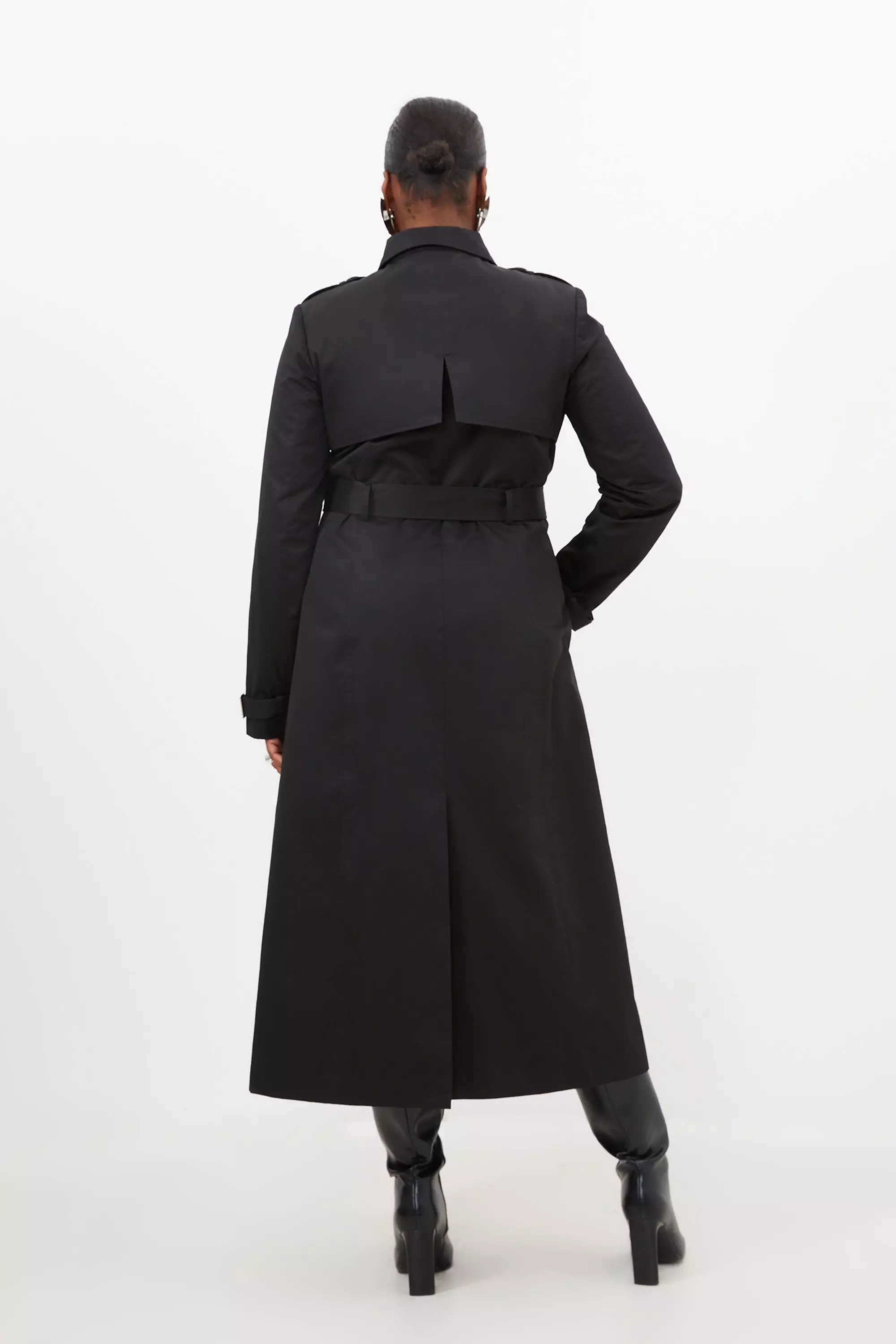 Plus size maxi trench coat online