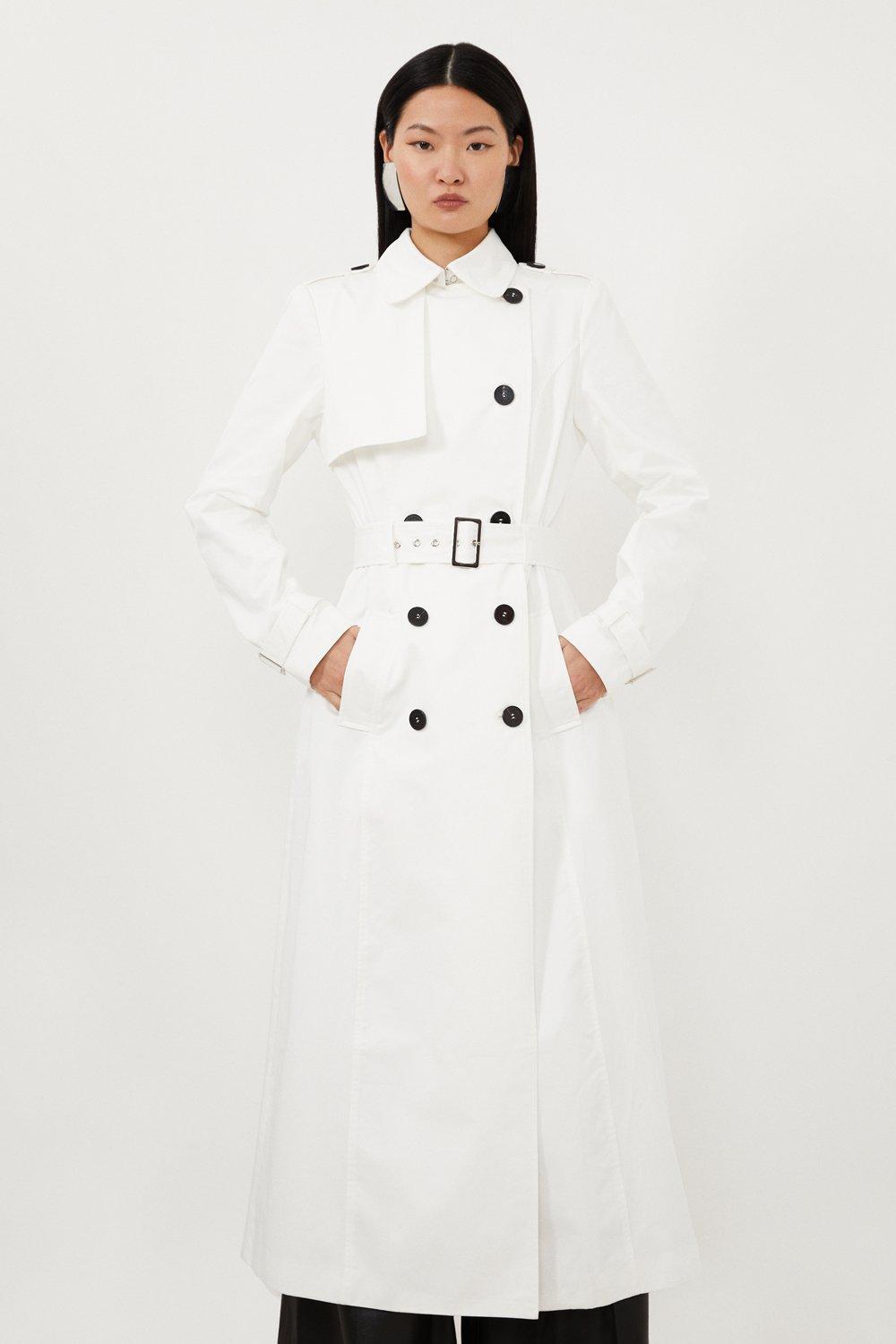 Women's White Coats | White Winter Coats | Karen Millen