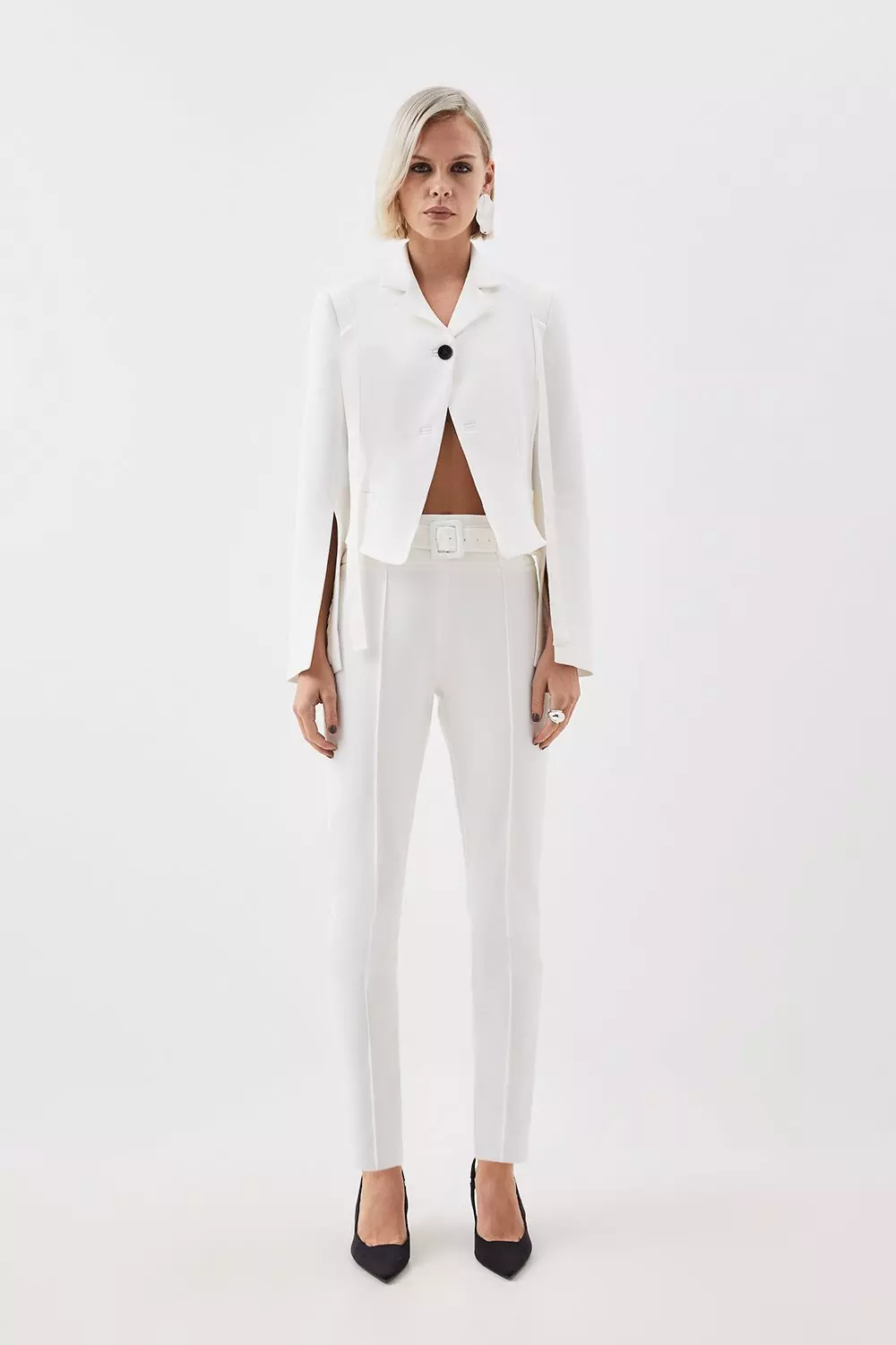 The Founder Tailored Compact Stretch Tie Detail Jacket & Trouser Set alternative image