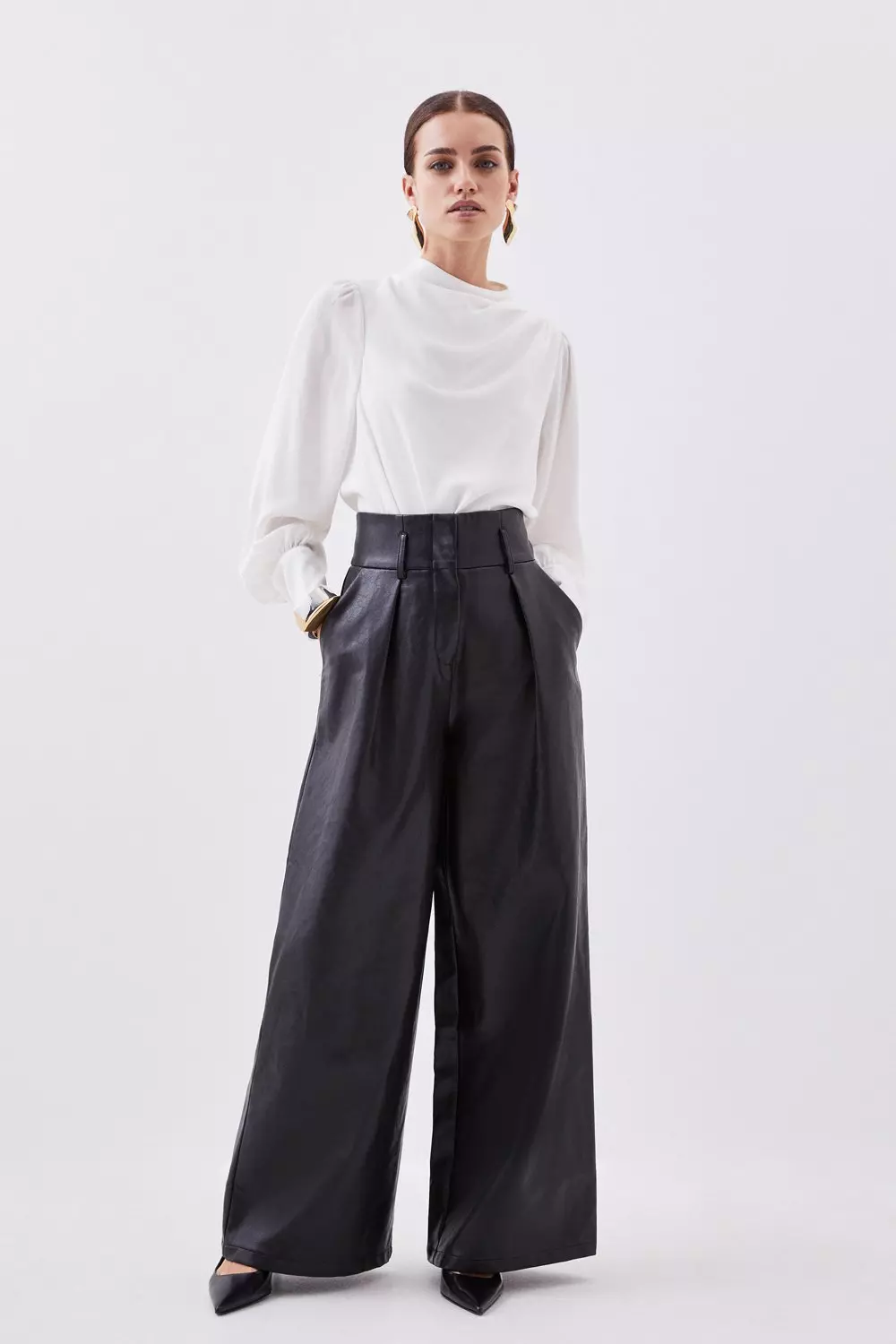 Karen millen leather trousers best sale