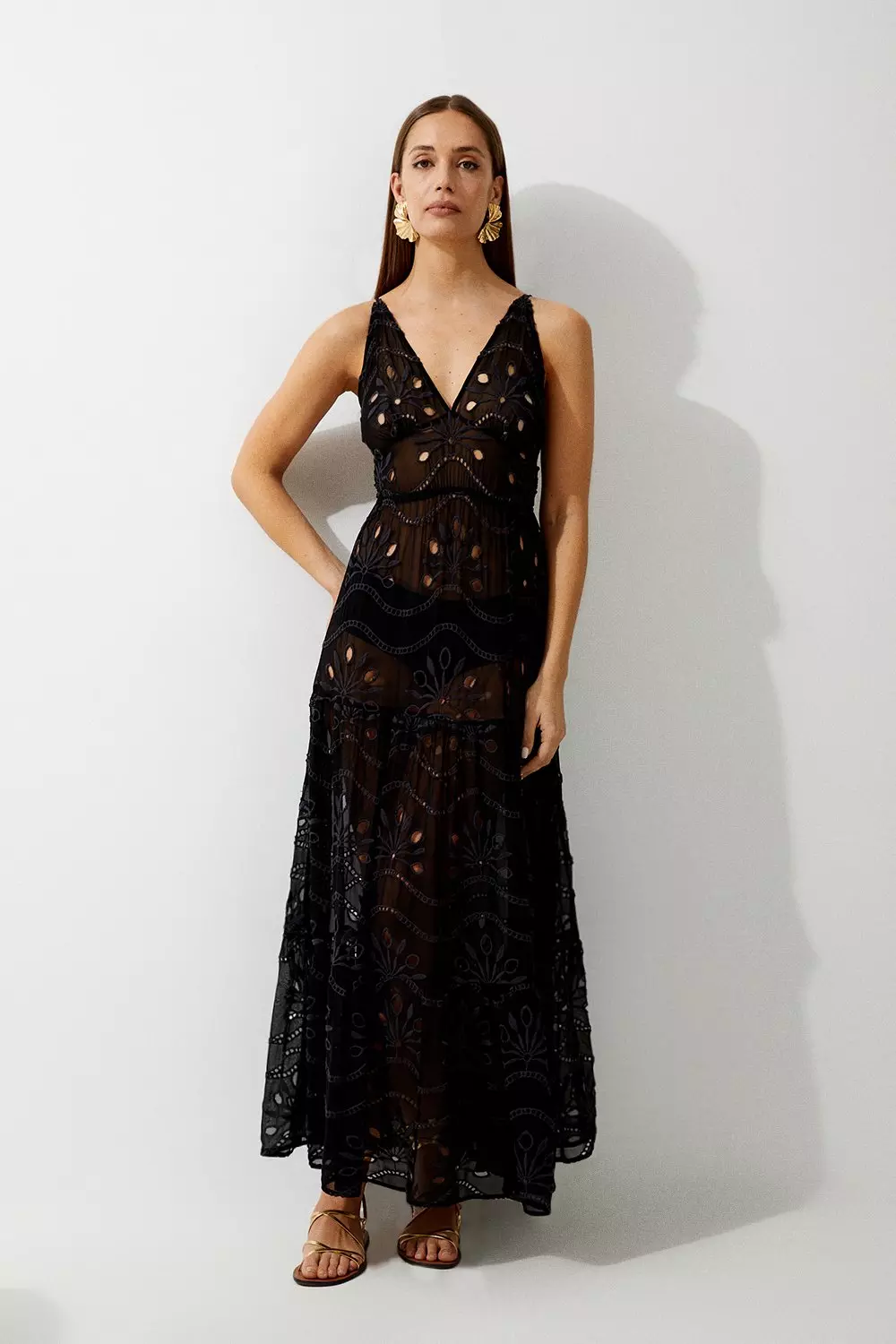 【Karen Millen】ビーチクロシェマキシドレス bkk15696_black_xl?$