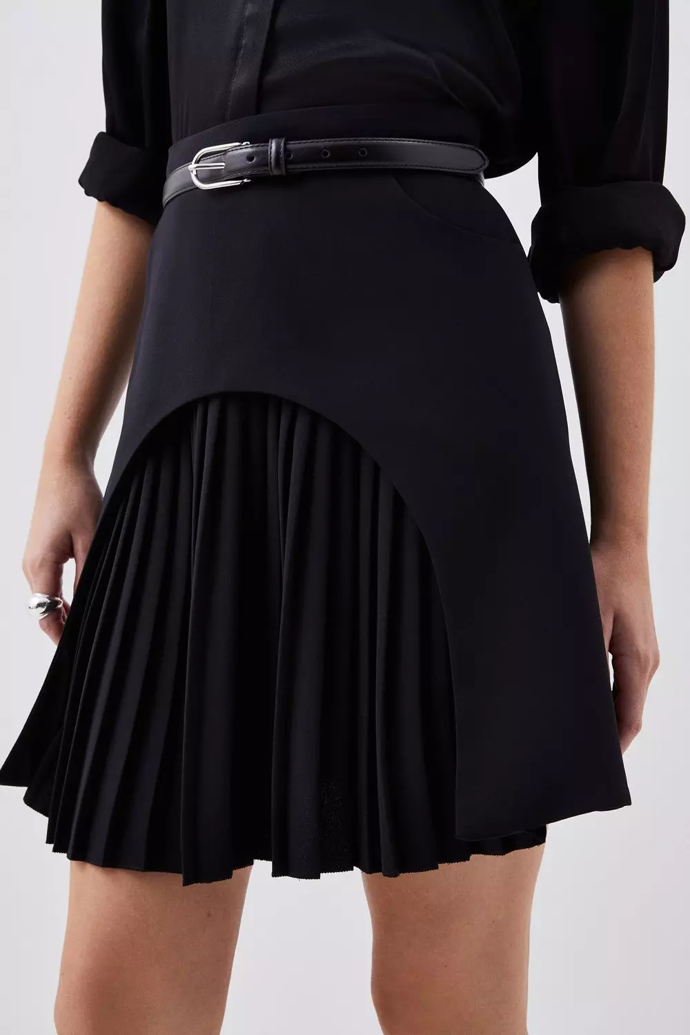 Karen millen black mini skirt hotsell