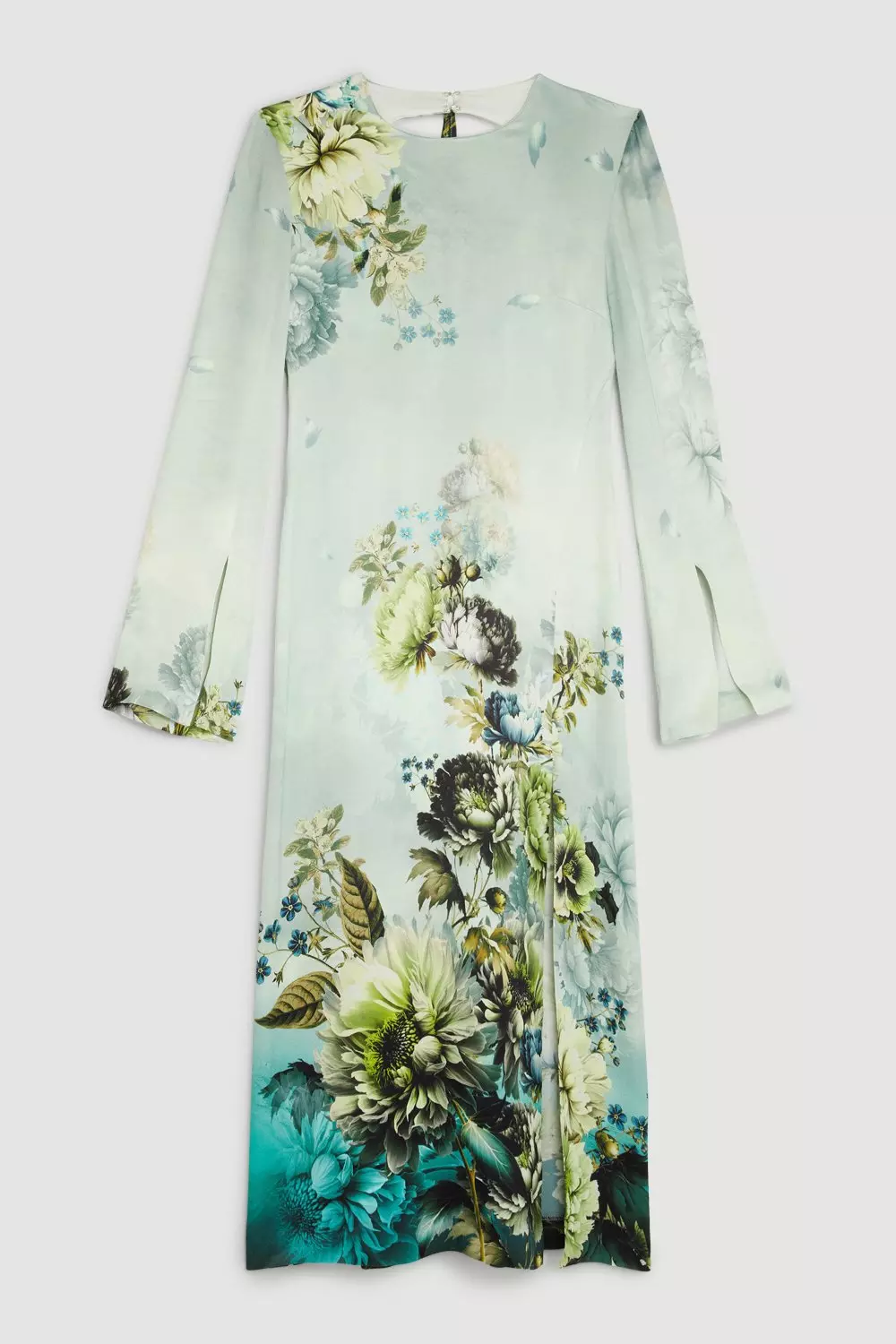 KarenMillen/オープンバック リネン Floral Midi Dress bkk23427_navy_xl?pdp.template