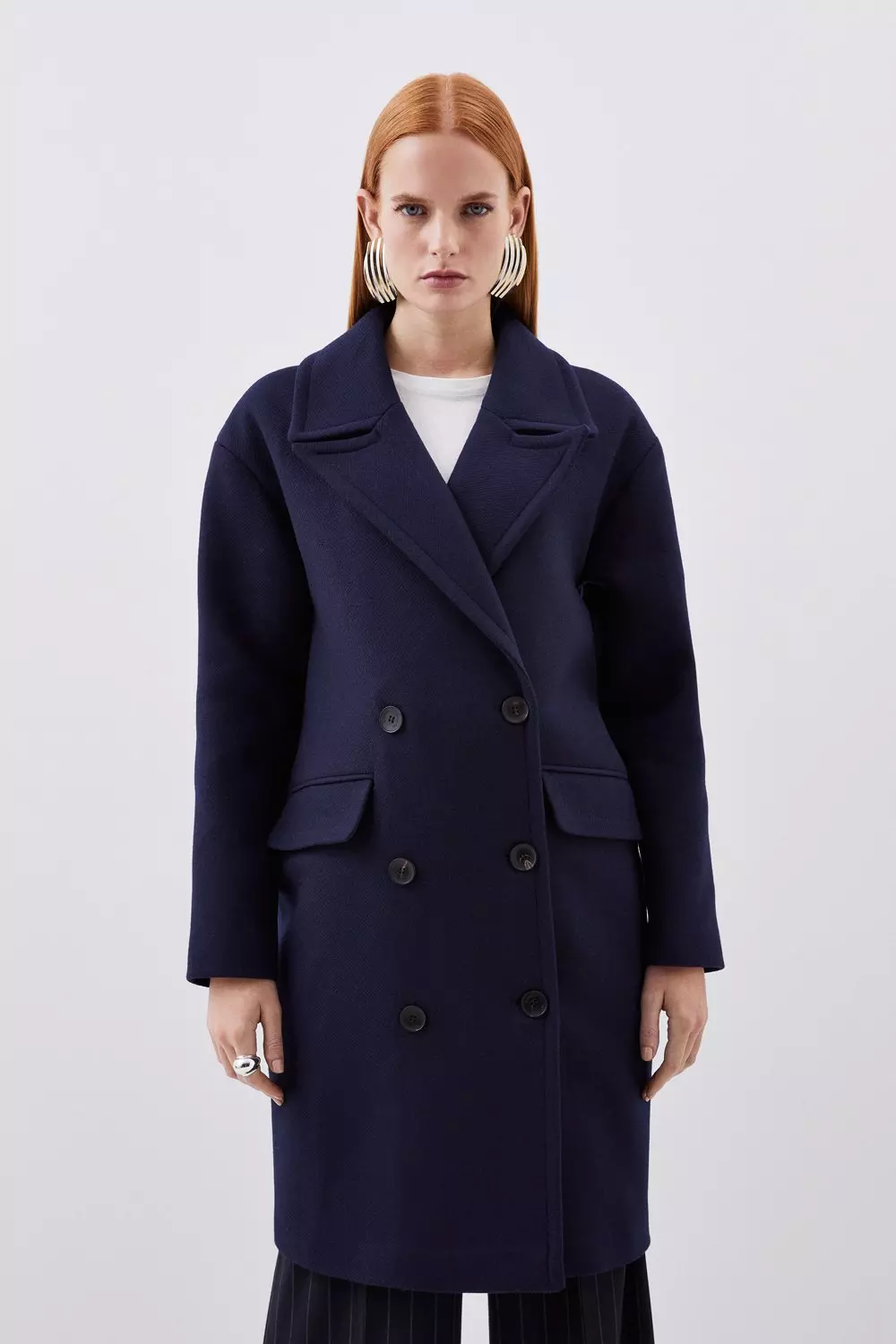 KAREN MILLEN プレミアムイタリアンマンテコウール ミディコート bkk14755_charcoal_xl?$