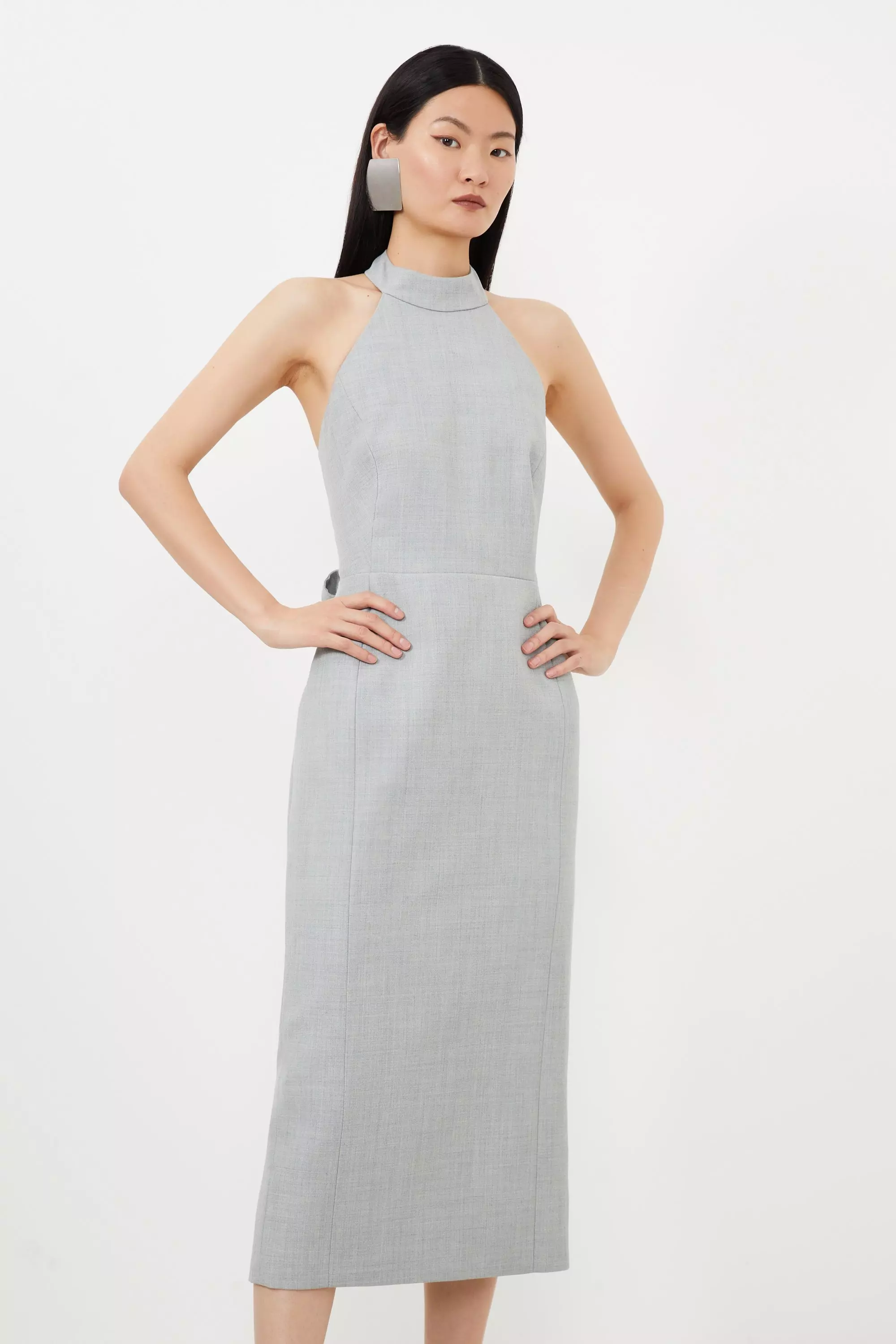 Halter neck pencil dress hotsell