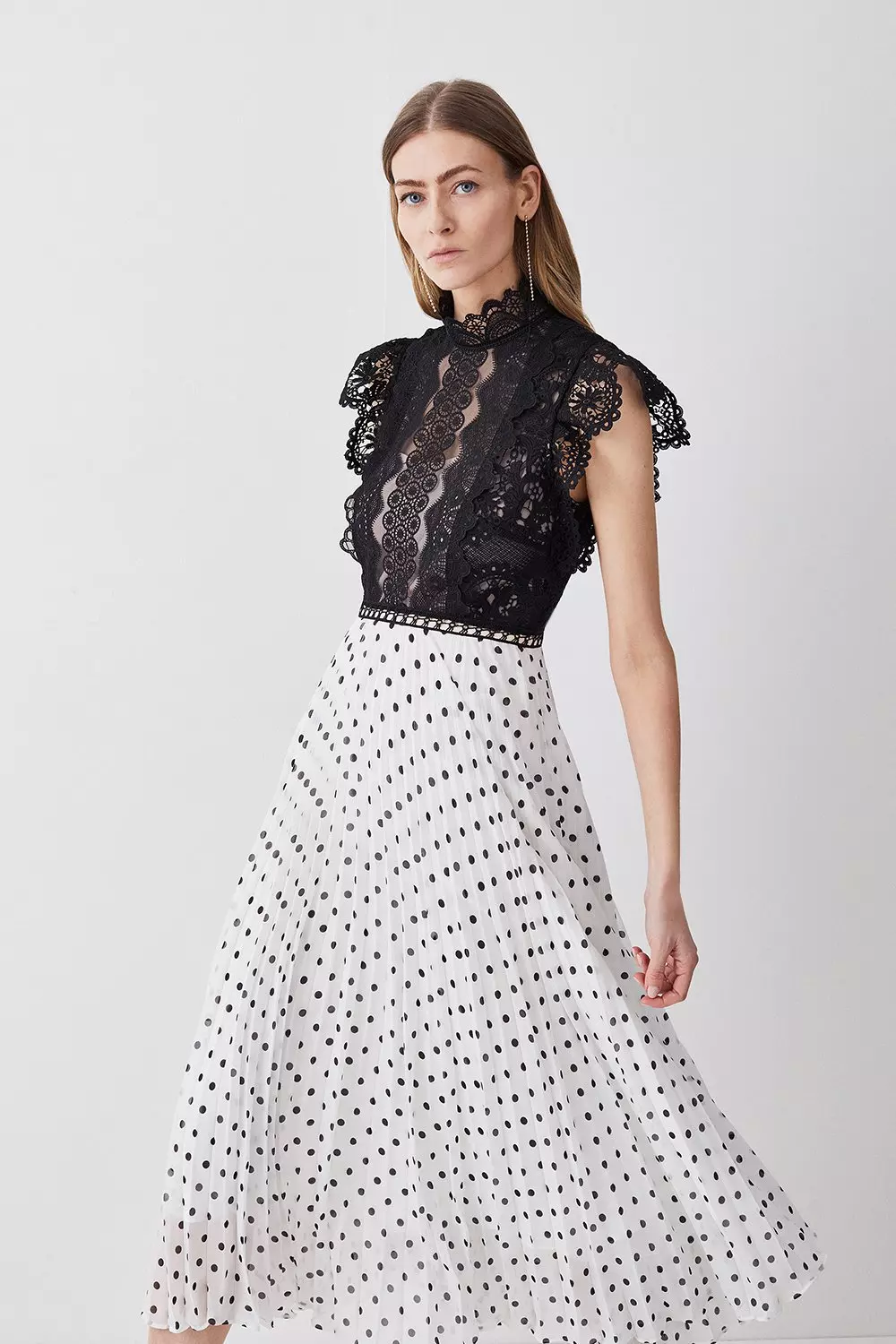 Karen millen polka dot midi dress hotsell