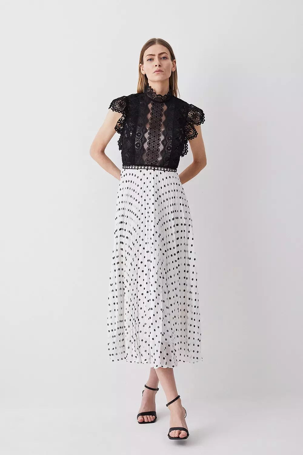 Polka dot lace dress best sale