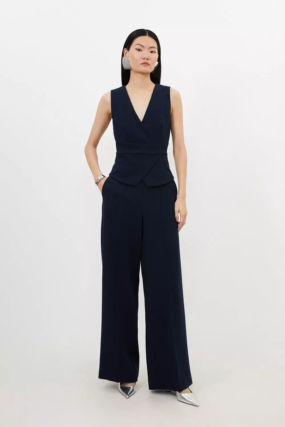 Peplum top jumpsuit deals