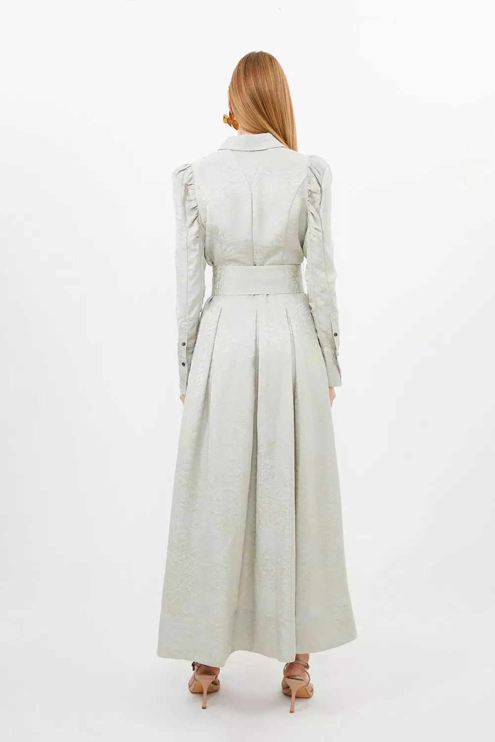 Petite Jacquard Woven Midi Dress | Karen Millen