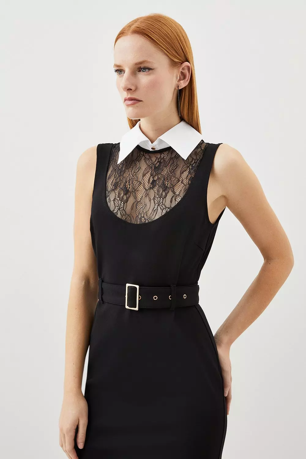 Karen millen lace midi dress sale