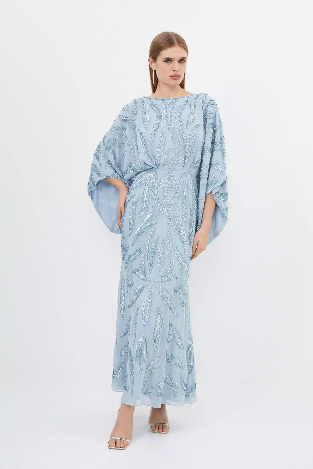 Embellished Woven Maxi Dress | Karen Millen