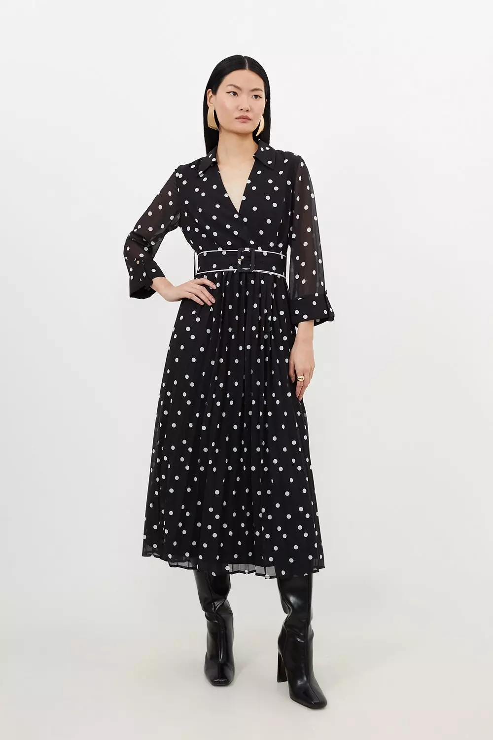 Karen millen polka dot dress best sale