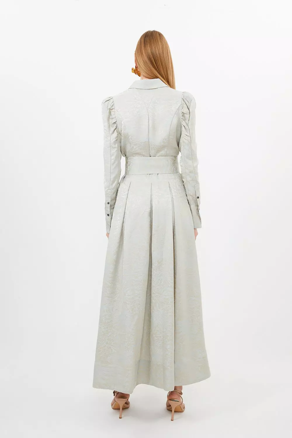 ★Karen Millen★ 花柄刺繍コットンリネン織りミディドレス Karen Millen Multicolor Floral Lace Embroidered Dress 8