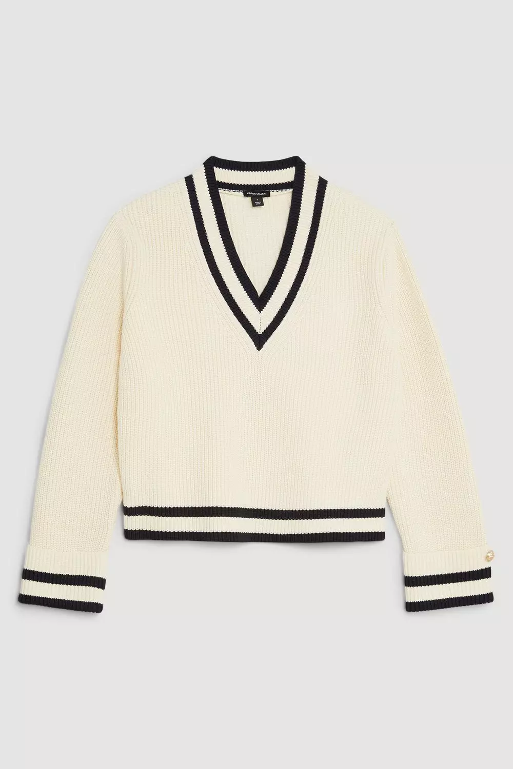 V neck boxy sweater sales