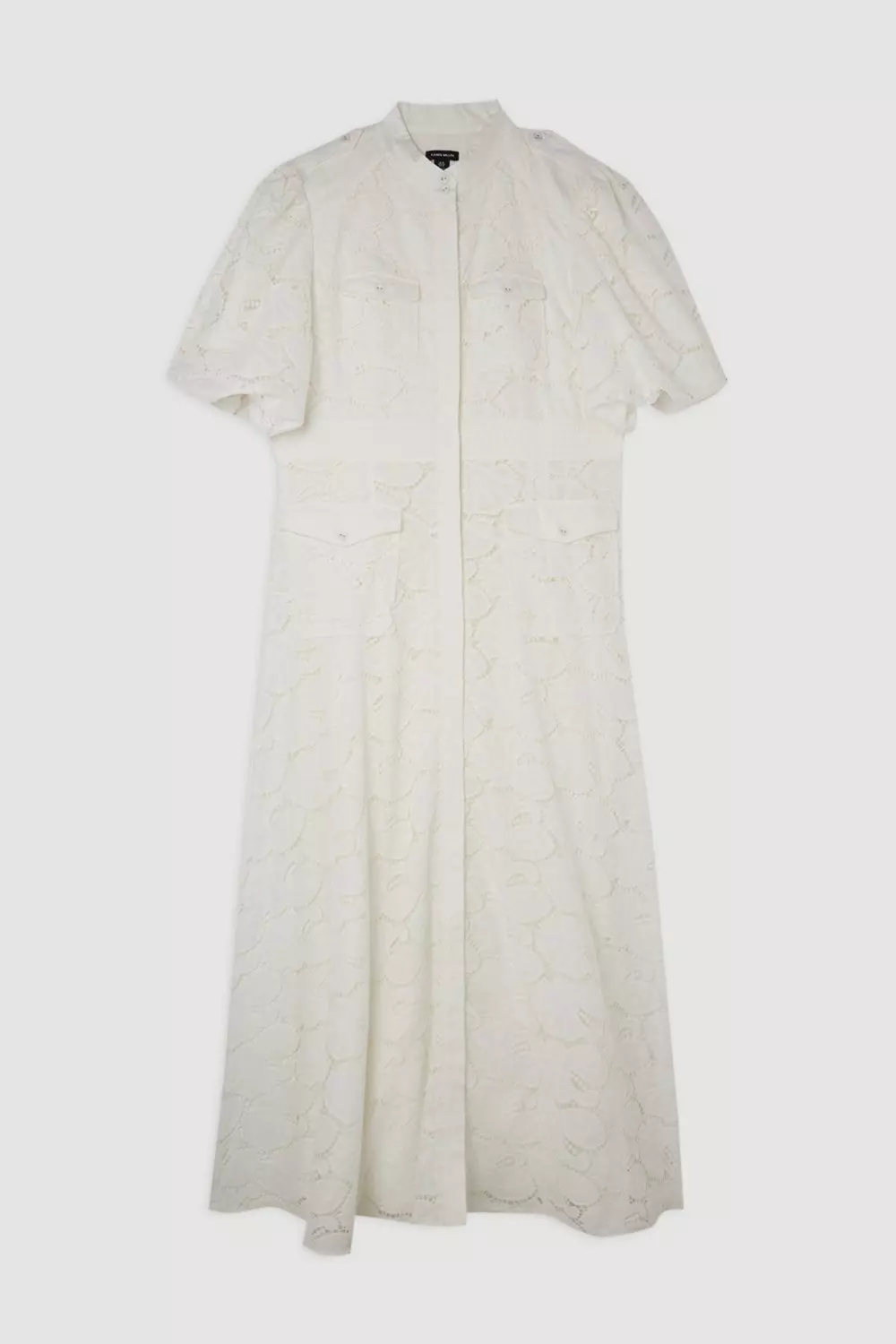 Plus Size Cotton Cutwork Woven Maxi Dress | Karen Millen