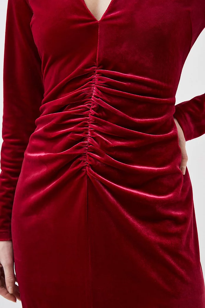Petite Stretch Velvet Jersey Maxi Dress | Karen Millen Petite Stretch Velvet Jersey Maxi Dress | Karen Millen