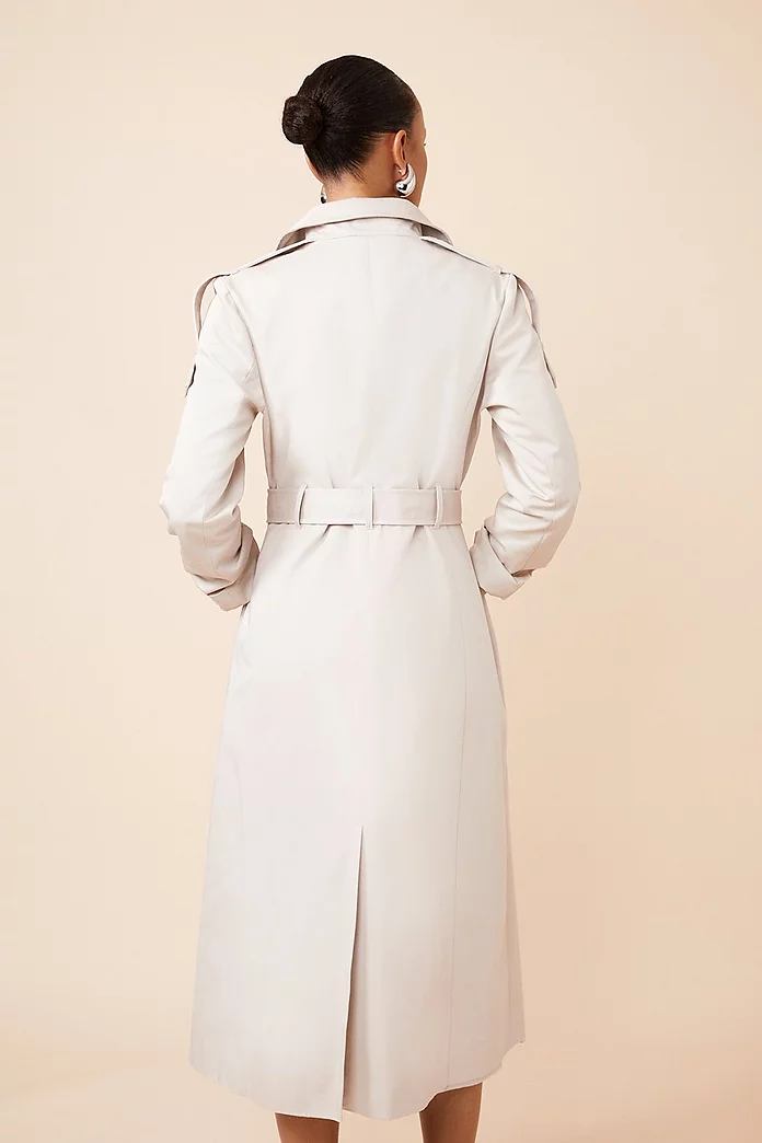 Tailored High Neck Belted Trench Coat | Karen Millen Tailored High Neck Belted Trench Coat | Karen Millen