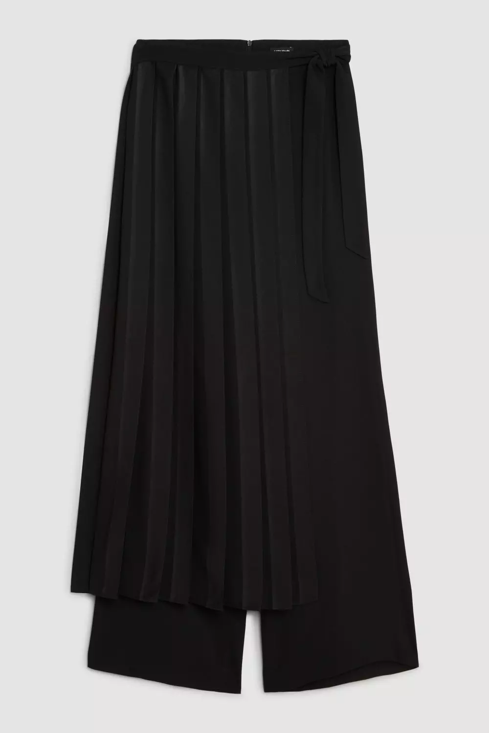 Soft Tailored Detachable Pleated Wrap Skirt Straight Pants | Karen Millen