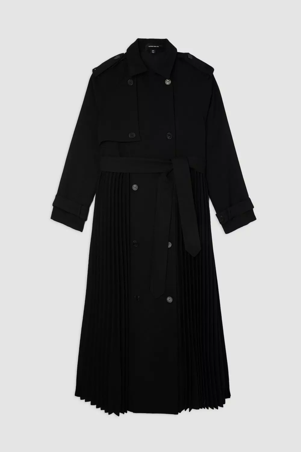 Amazon.com: Long Trench Coat for Women Pleated Trench Coat
