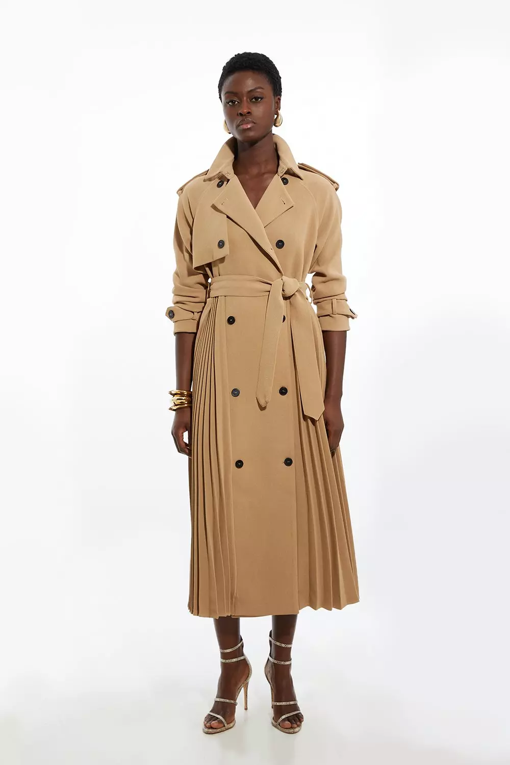 Ladies camel trench coat best sale