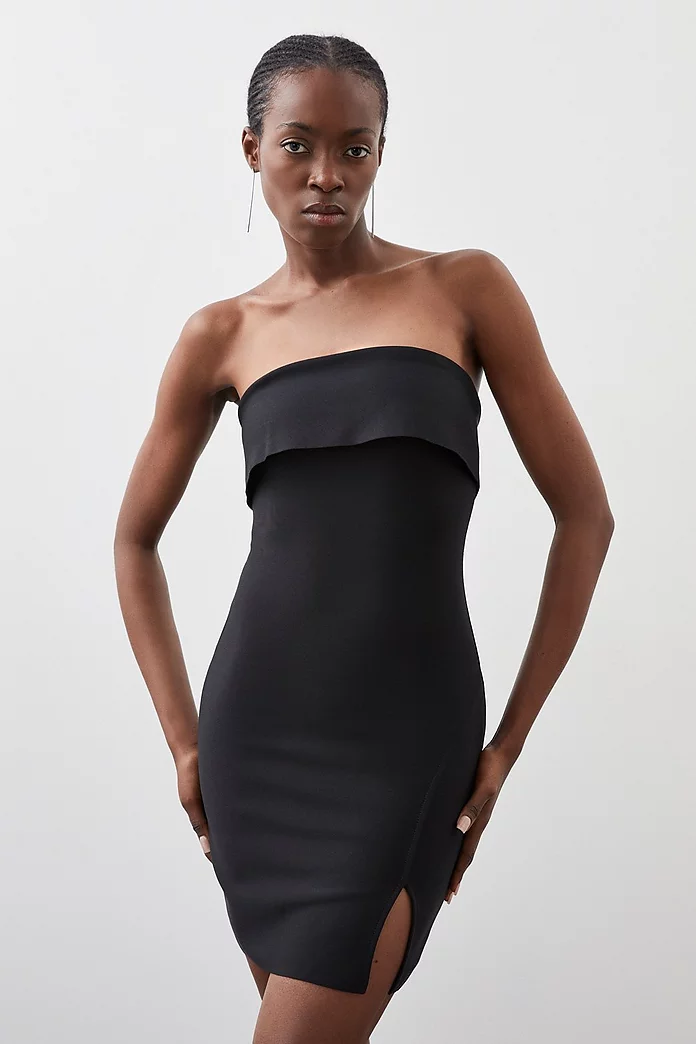 Figure Form Bandage Knit Chain Strap Mini Dress | Karen Millen Figure Form Bandage Knit Chain Strap Mini Dress | Karen Millen