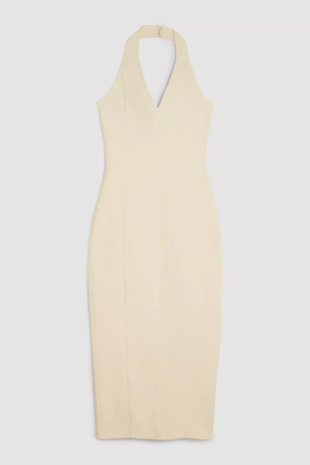 Figure Form Bandage Textured Knit Halter Midi Dress | Karen