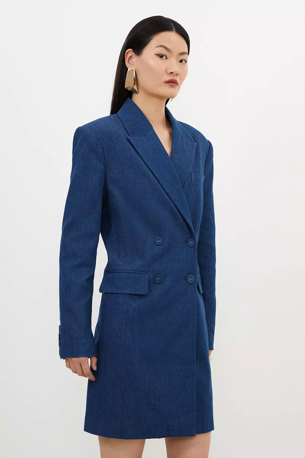 Denim blazer dress outlet