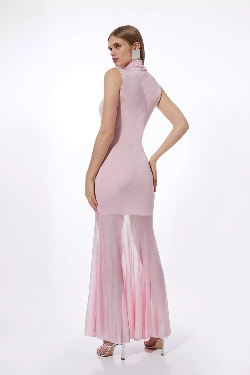 【KAREN MILLEN】メリノウール シルク ニット ドレス camel Buy Karen Millen Merino Wool Silk Cuff Maxi Knit Dress In