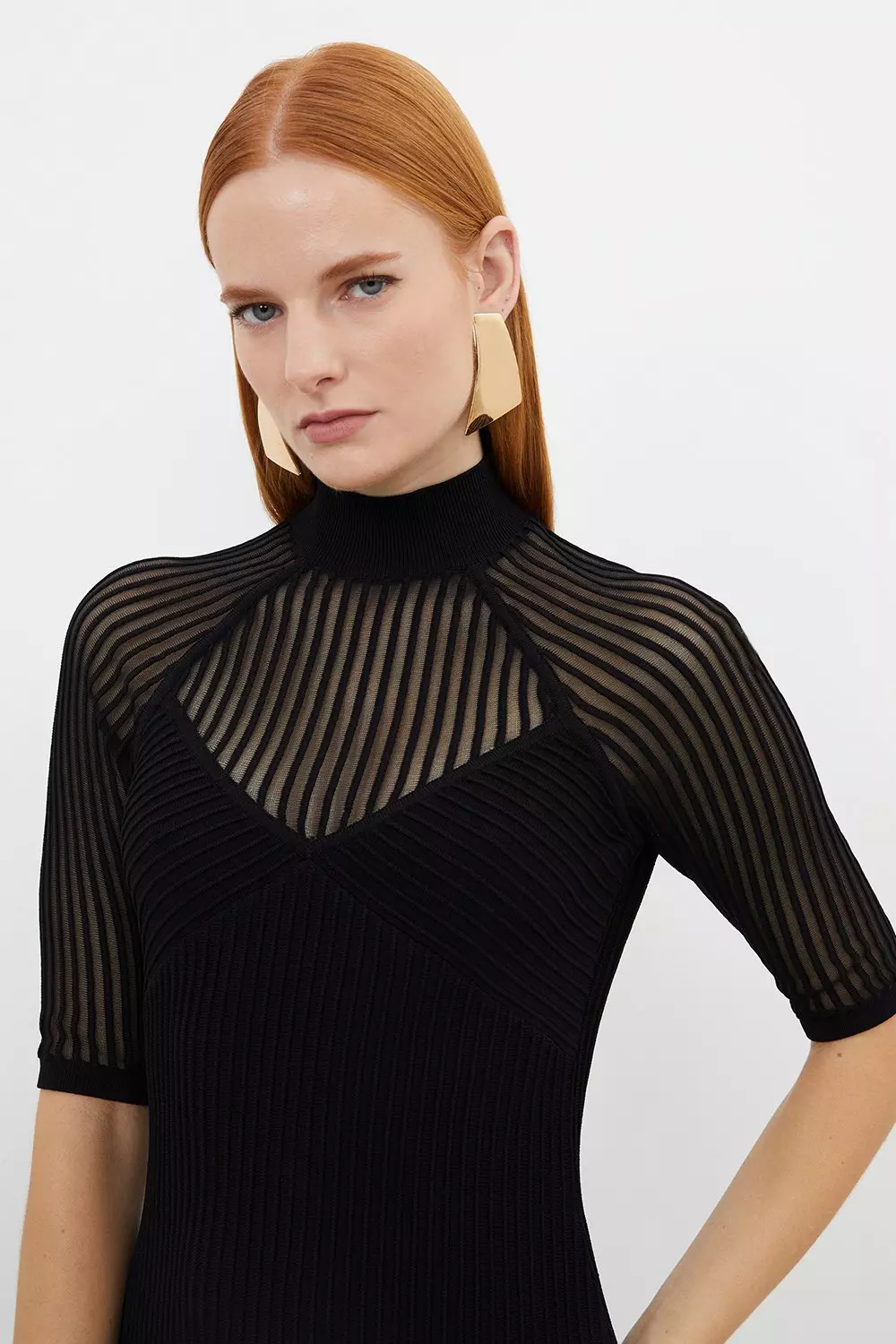 Helen knit flare mini dress