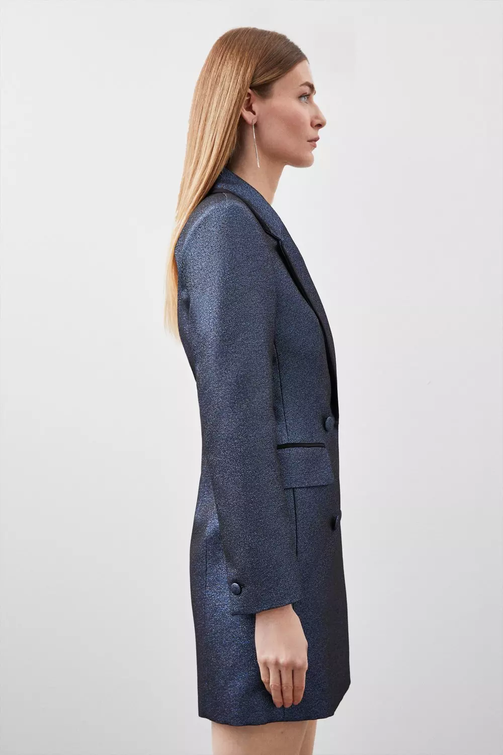 Tailored Open Back Mini Blazer Dress Karen Millen