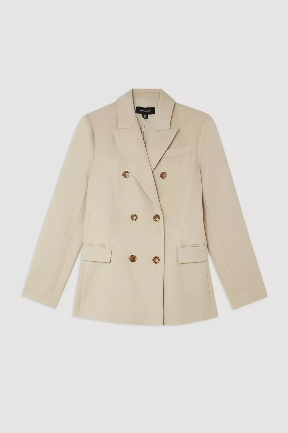 Tailored Wool Blend Double Breasted Blazer | Karen Millen